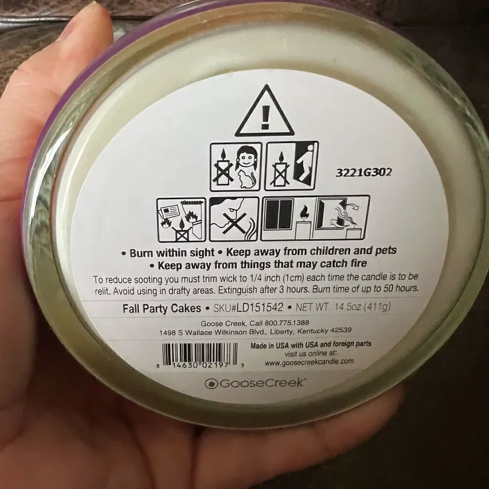 Goose Creek Limited Edition Little Debbie Series Fall Party Cakes 3 Wick Candle